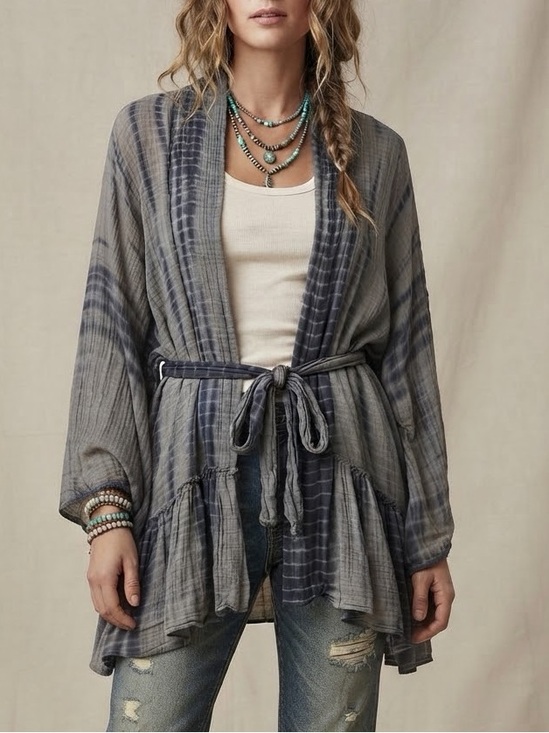Free People Sweaters - Free People One Sasha Tie Dye Kimono Size M/L